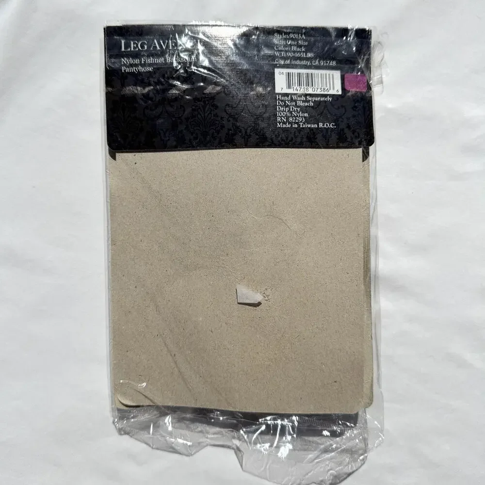 Leg Avenue Nylon Fishnet Backseam Pantyhose Womens One Size Black